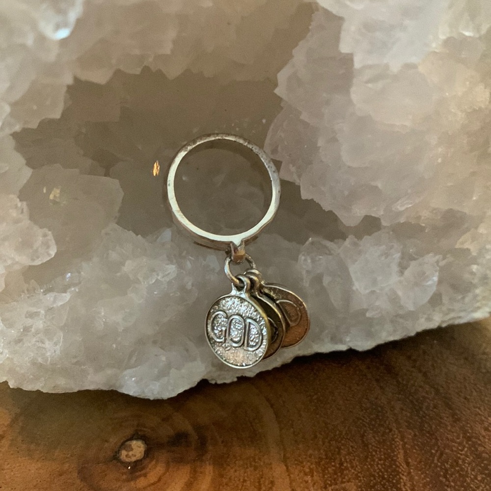 Sterling Silver Trinity Ring.  Says God on 1 side..Father, Son, HolySpirit other